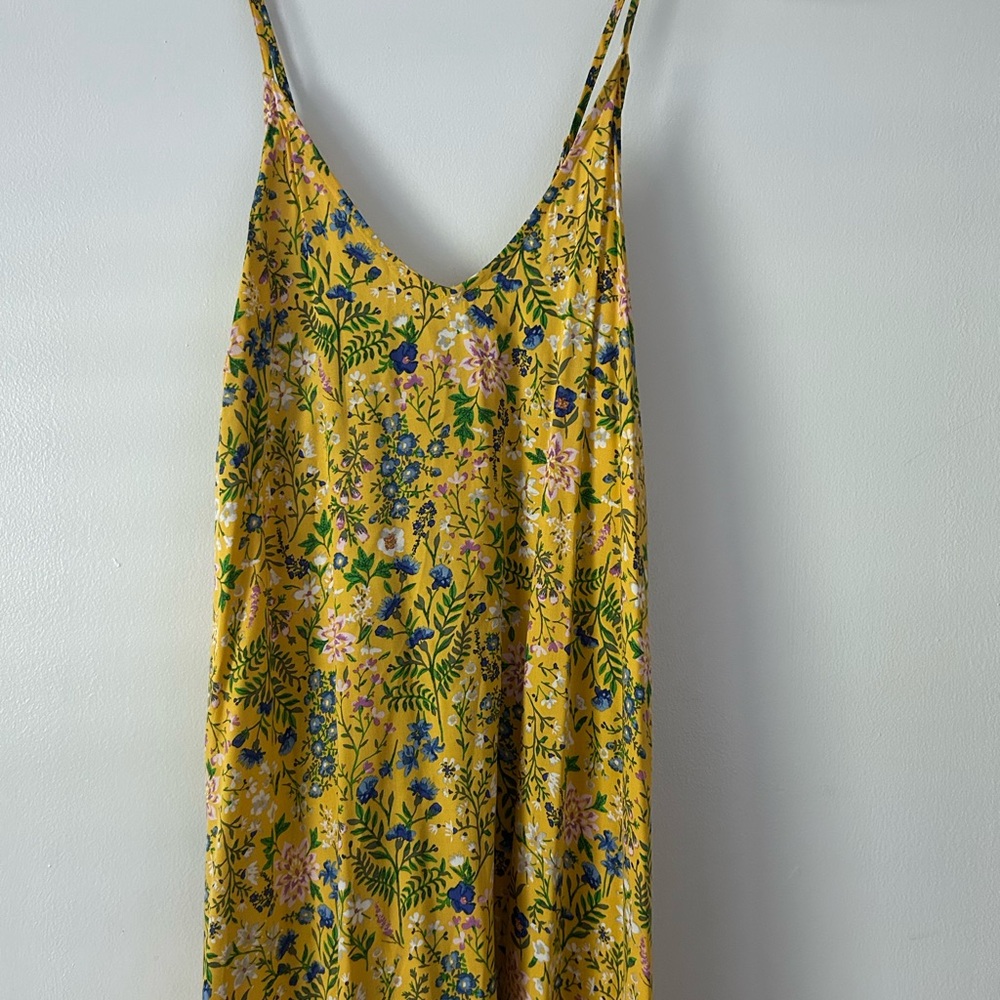 Floral Yellow Slip Dress